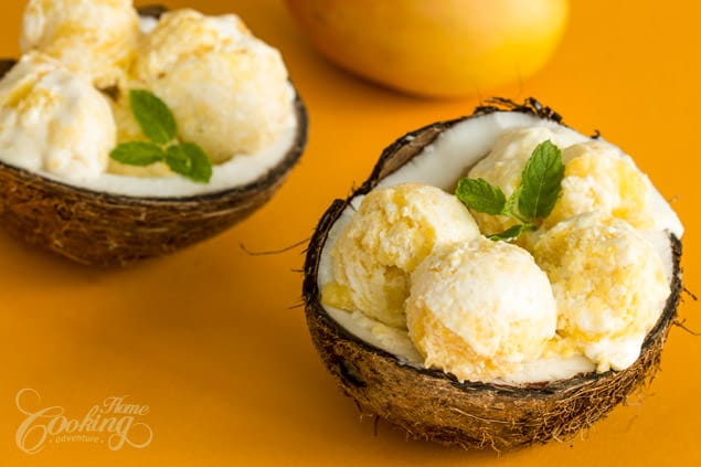 Coconut Mango Ice Cream Recipe
