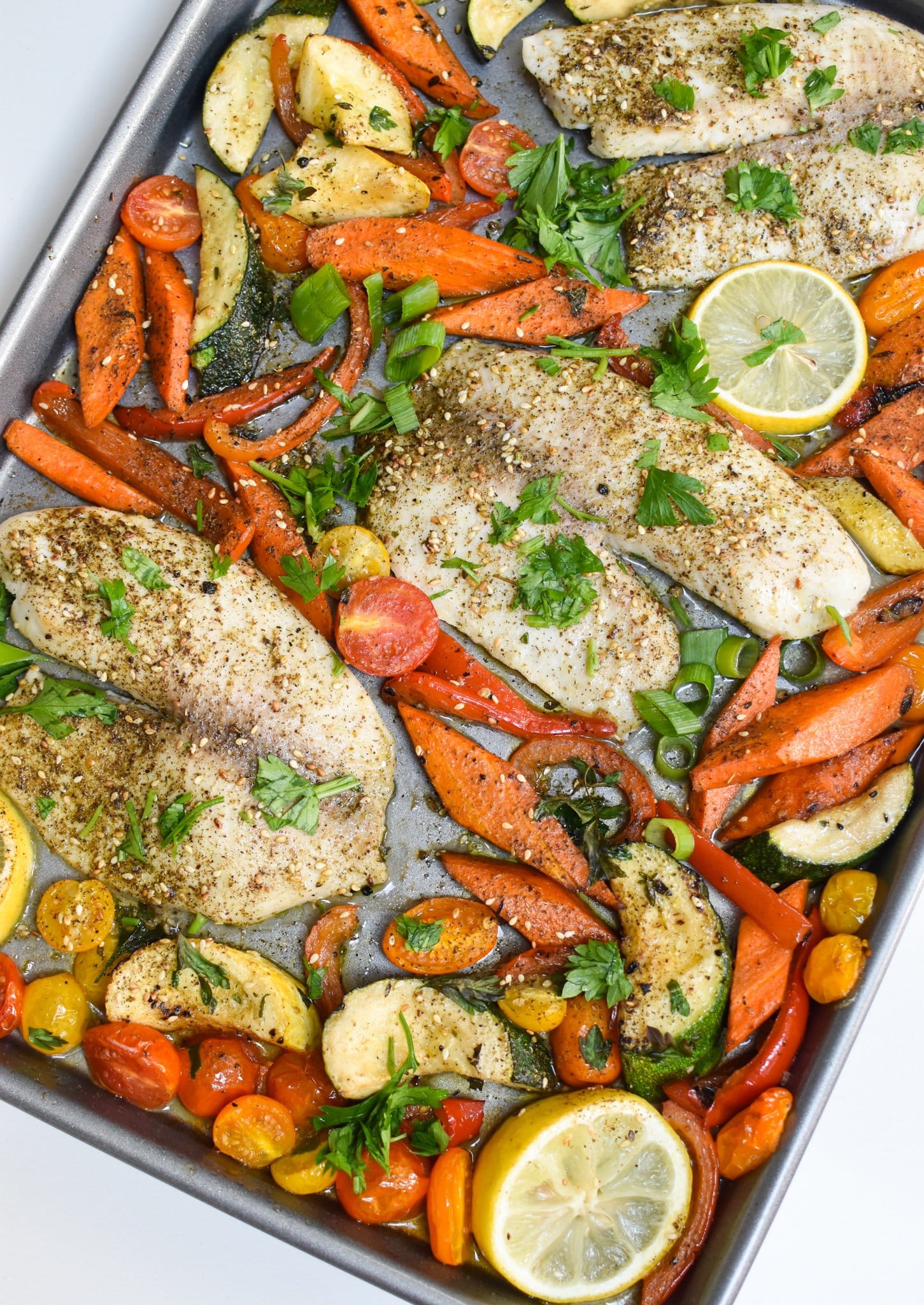 Sheet Pan Lemon Herb Tilapia Recipe