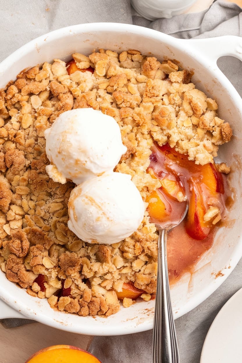 4 Ingredient Peach Cobbler (gluten-free!)