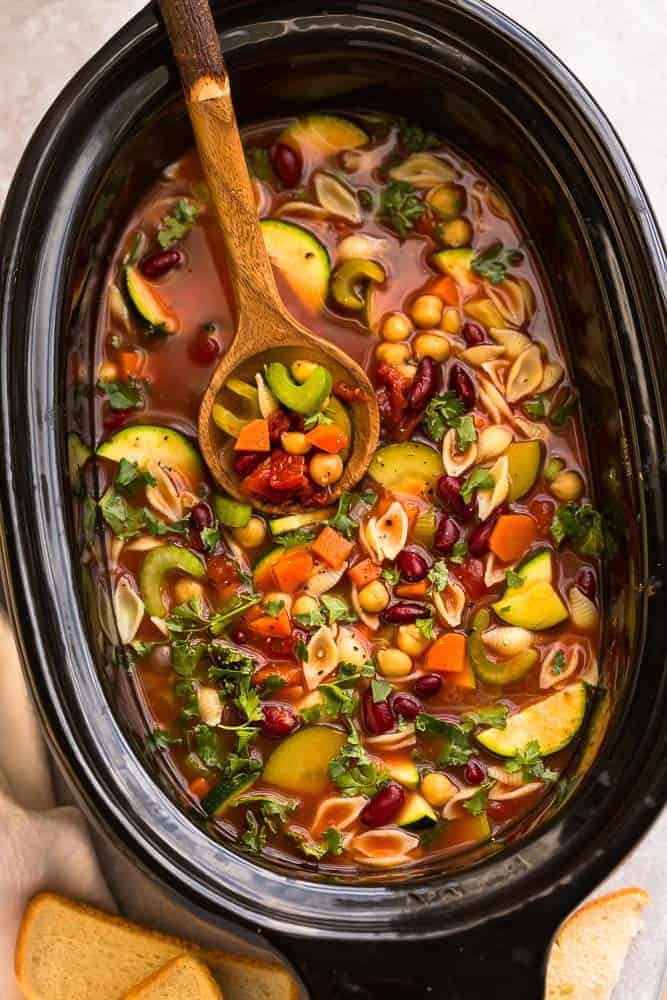 Slow Cooker Minestrone Soup Recipe