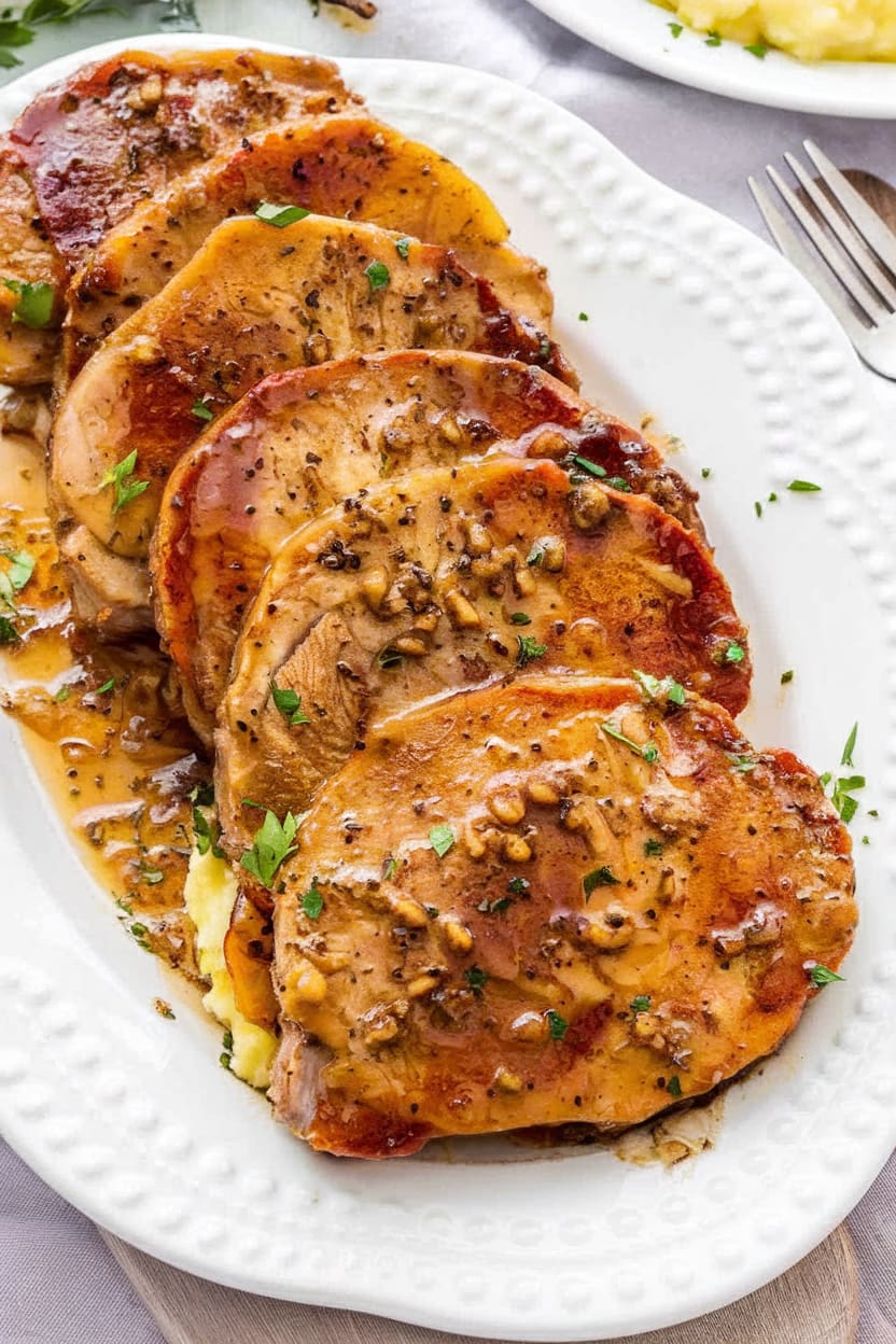 Apple Cider Glazed Pork Chops