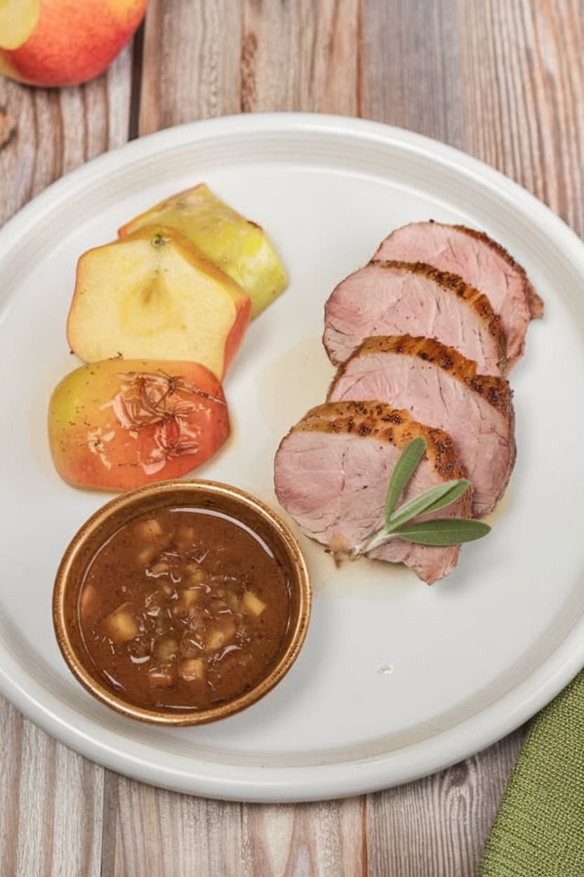 Apple Cider Pork Tenderloin with Easy Pan Sauce