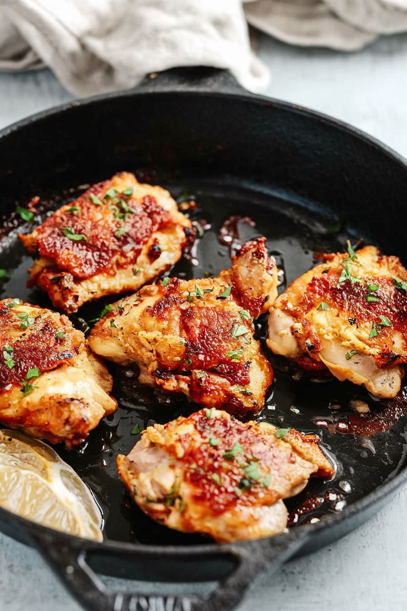 Easy Skillet Chicken Thighs