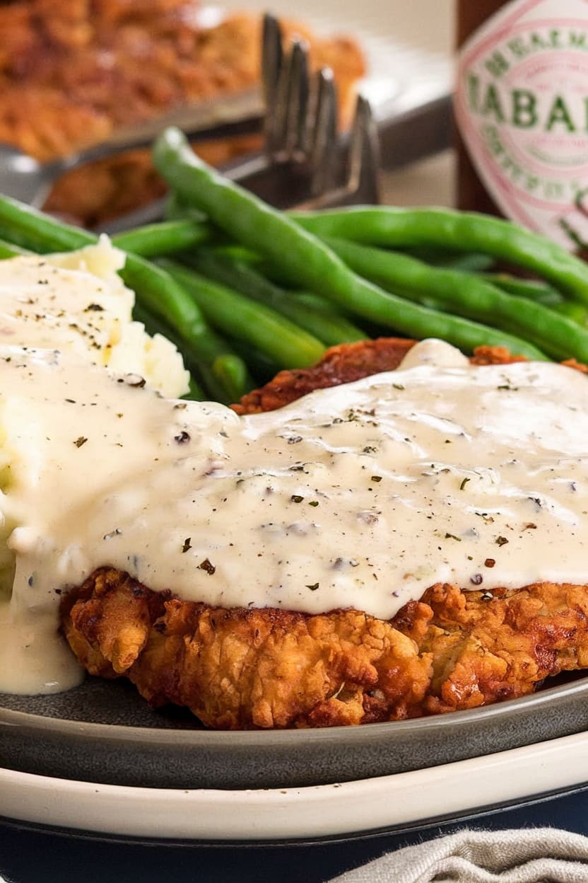 Chicken-Fried Steak With White Gravy