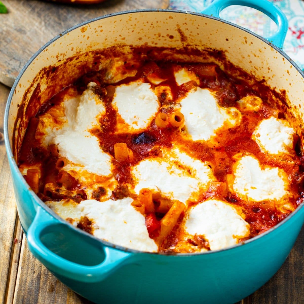Dutch Oven Baked Ziti Recipe