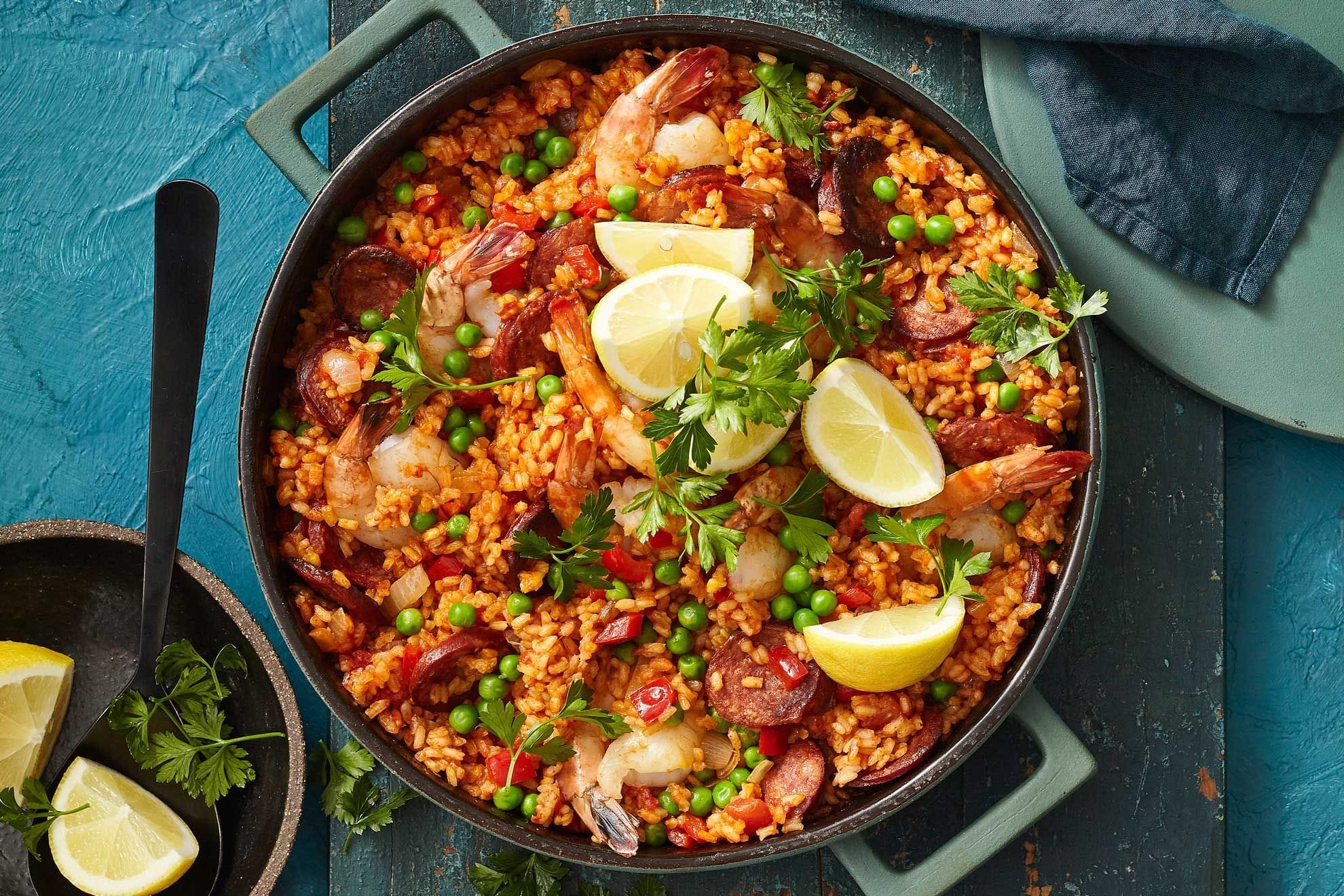 One-Pan Chorizo and Shrimp Paella Recipe