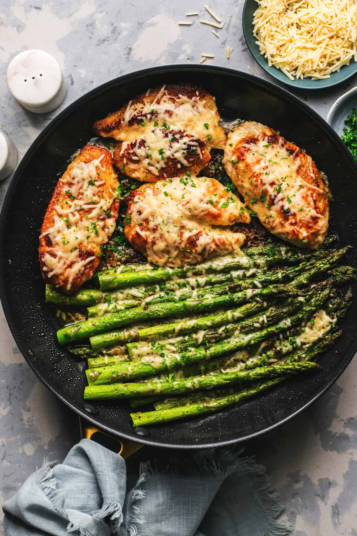 One-Pan Parmesan Chicken and Asparagus Recipe