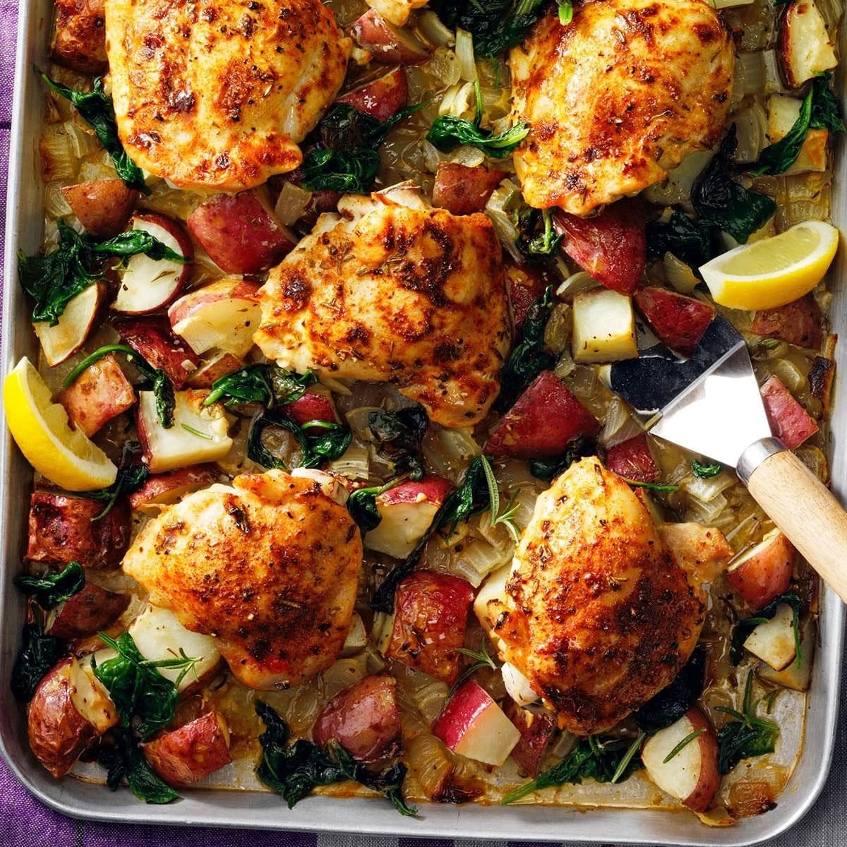 One-Pan Roasted Chicken with Vegetables Recipe