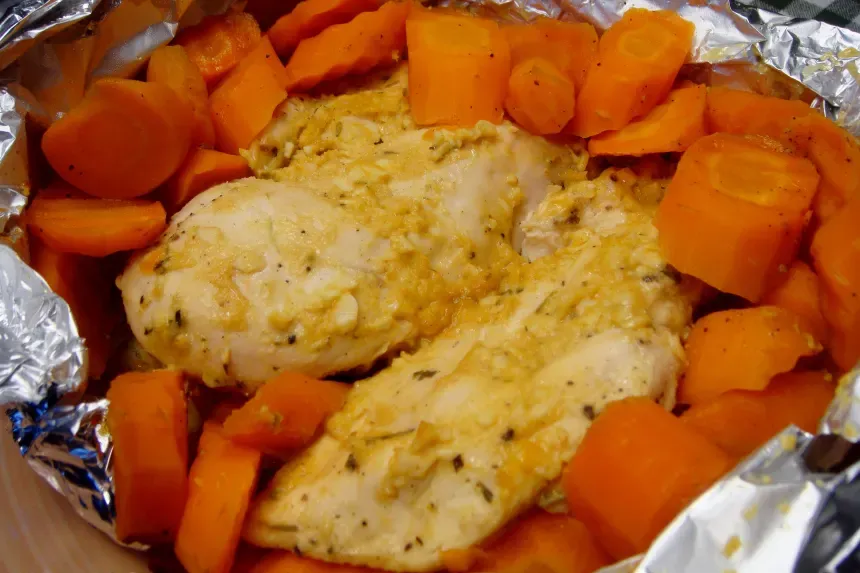 Honey Mustard Chicken with Baby Carrots Recipe