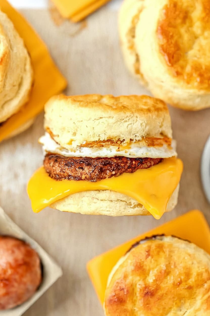 Make Ahead Breakfast Biscuit Sandwiches