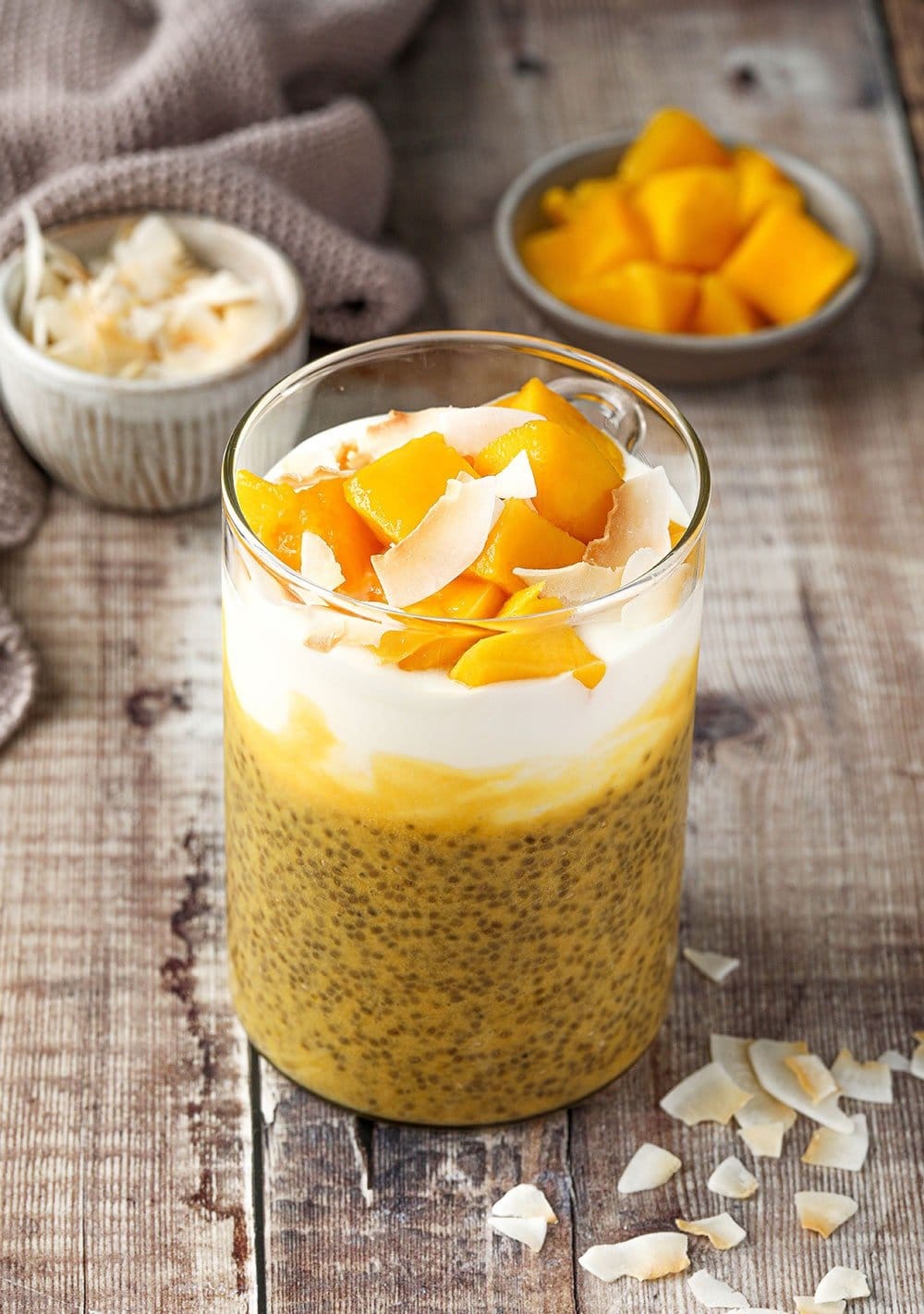 High-Protein Chia Seed Pudding with Mango