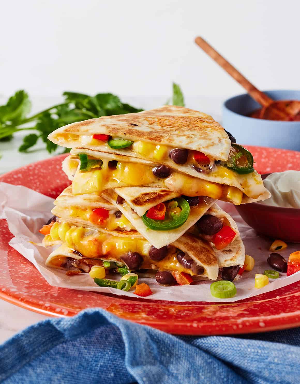 Quick Quesadillas with All the Fixings Recipe