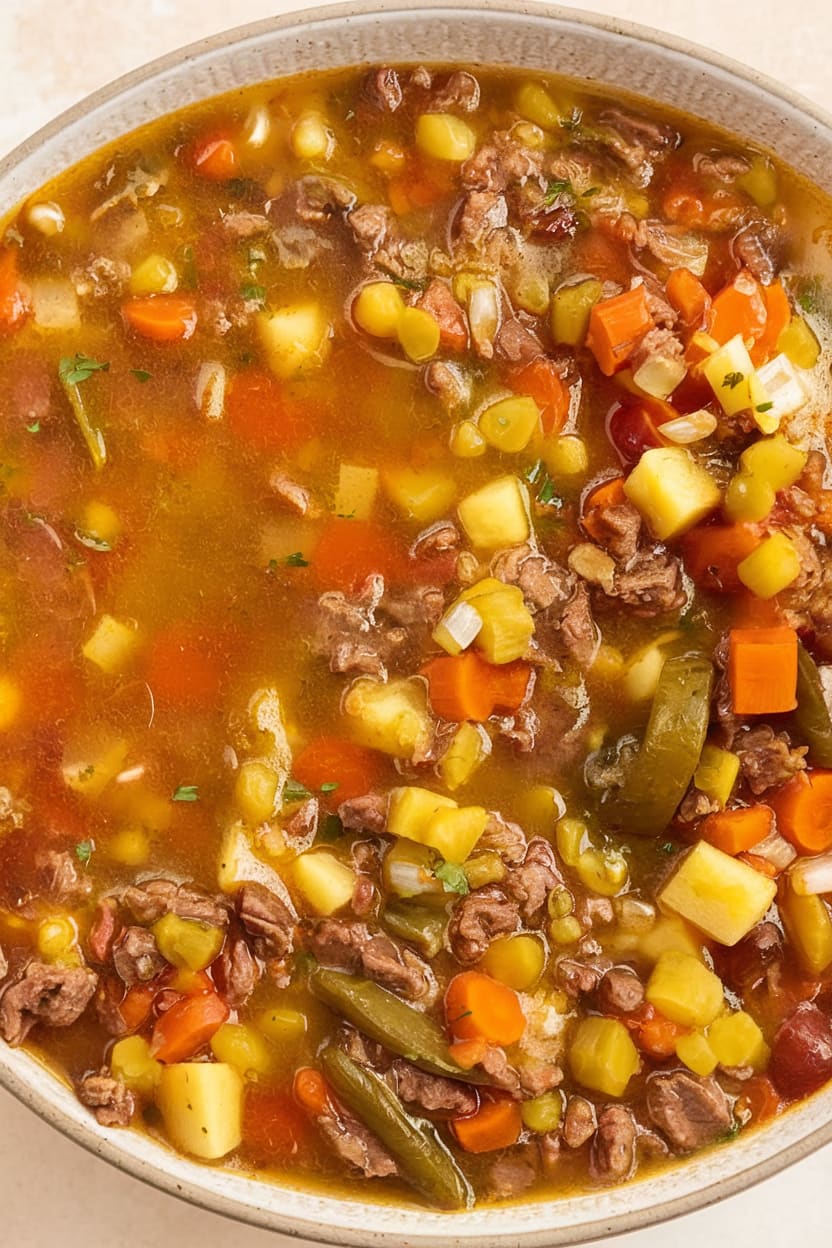 Old-Fashioned Hamburger Soup