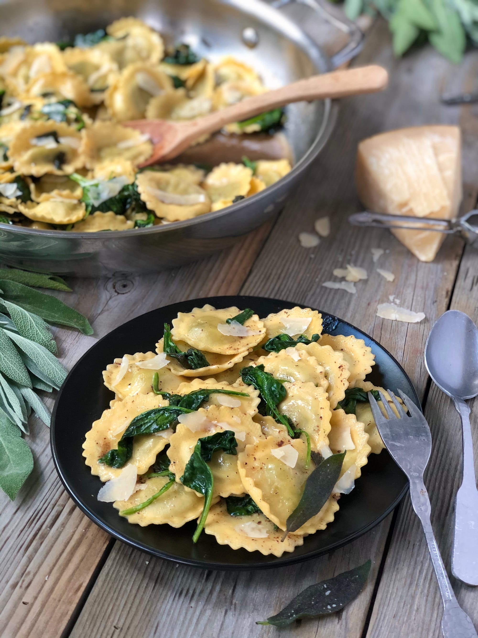 Ravioli with Butter and Sage Recipe