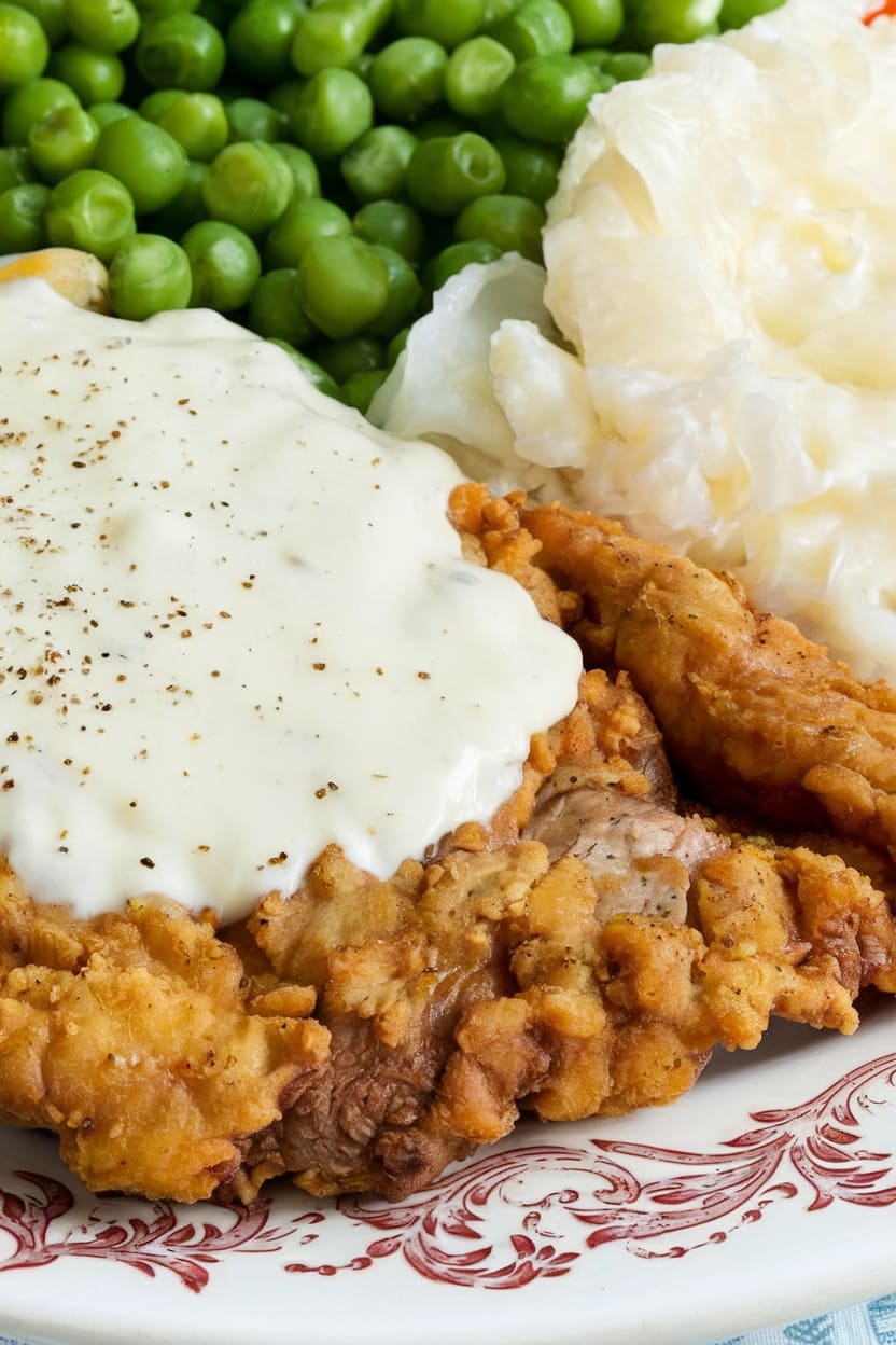 Chicken-Fried Steak With White Gravy