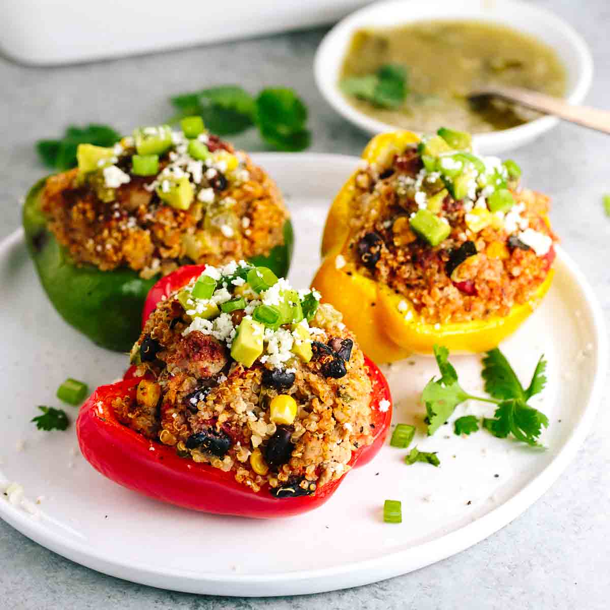 Turkey and Quinoa Stuffed Bell Peppers Recipe