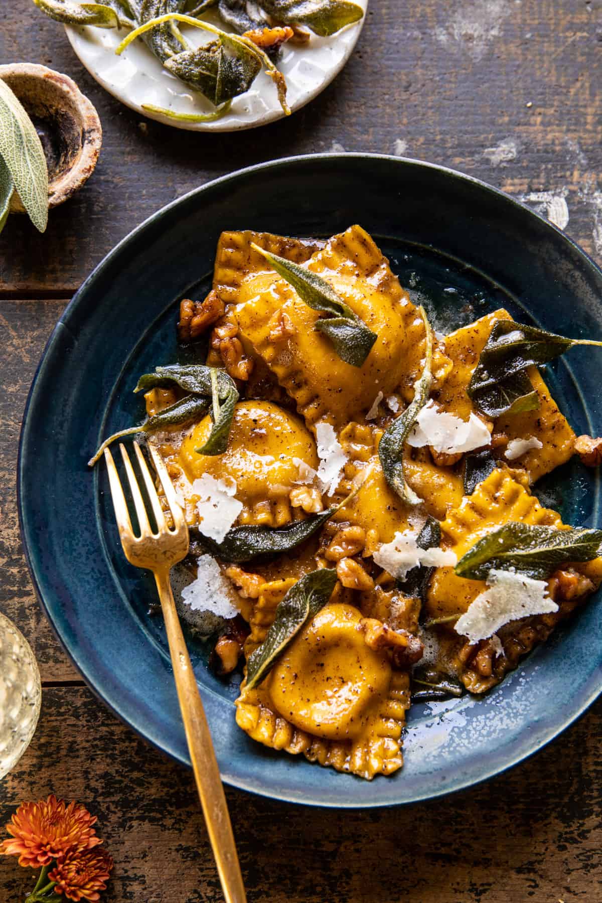 Pumpkin Ravioli with Sage Butter Sauce Recipe