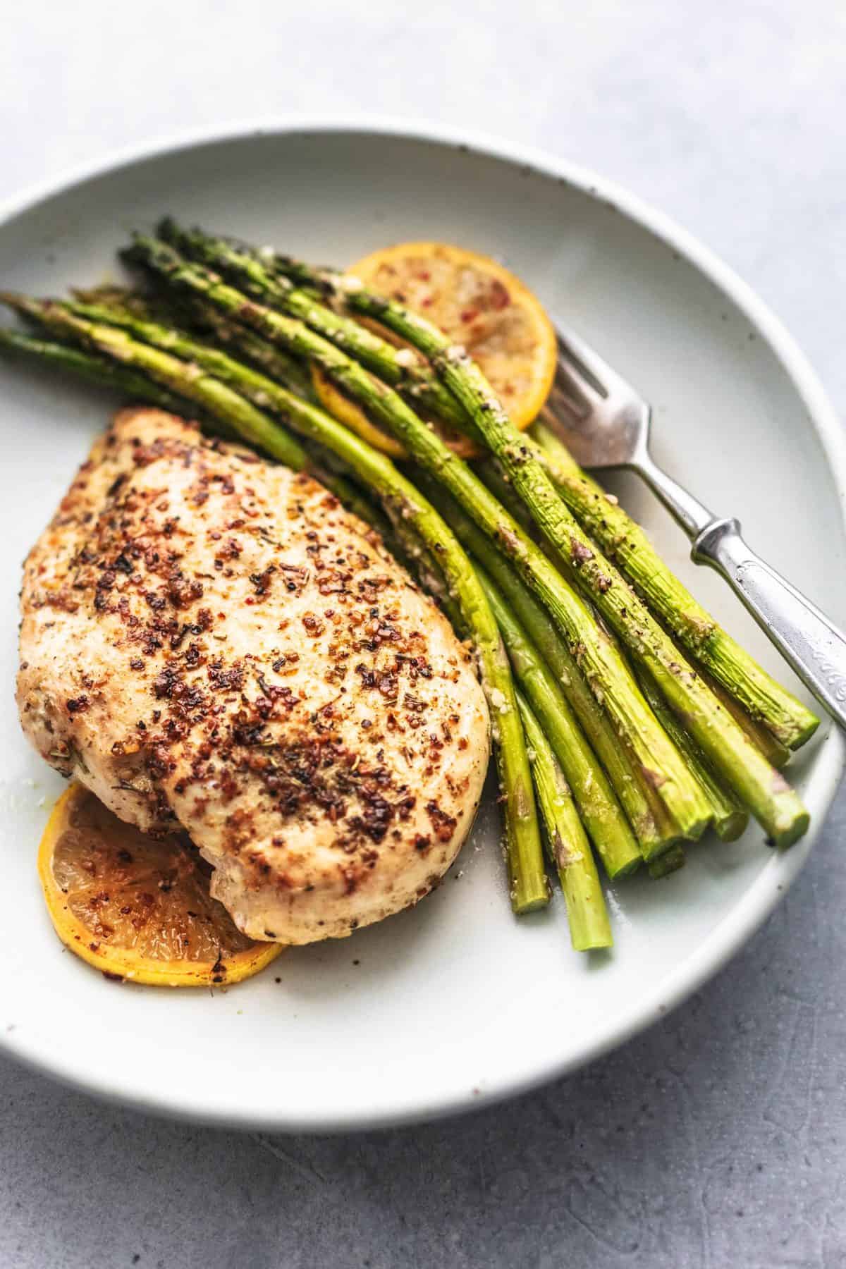 Baked Chicken Breast with Roasted Asparagus Recipe