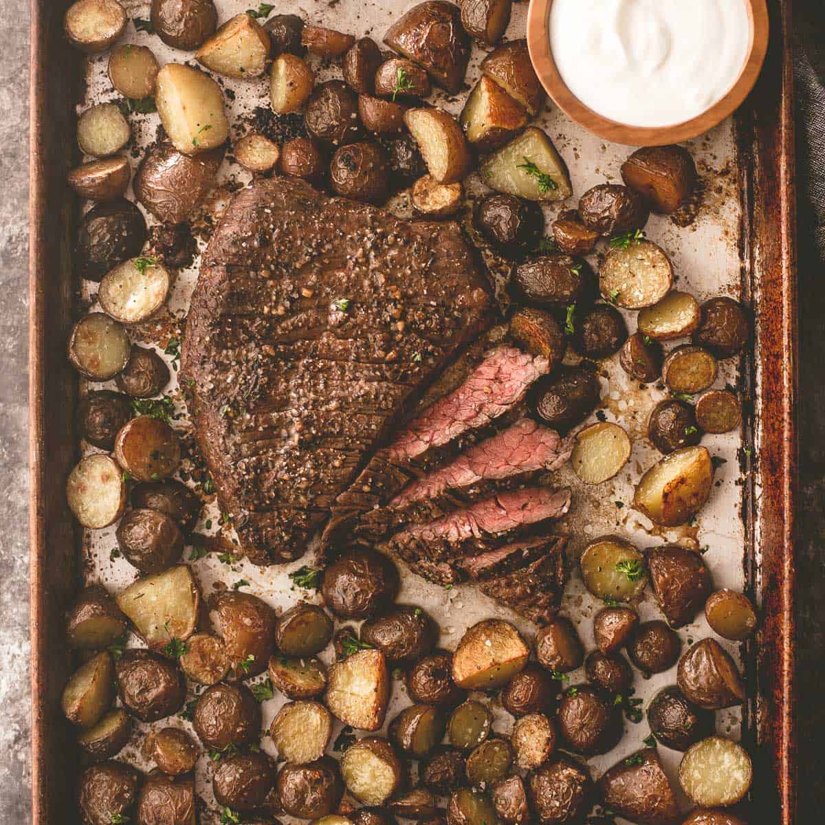 Sheet Pan Roast Beef and Potatoes Recipe