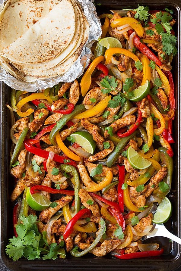 Simple Chicken Fajitas with Bell Peppers Recipe