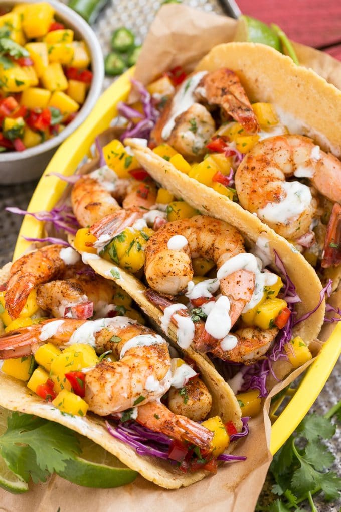 Shrimp Tacos with Mango Salsa Recipe