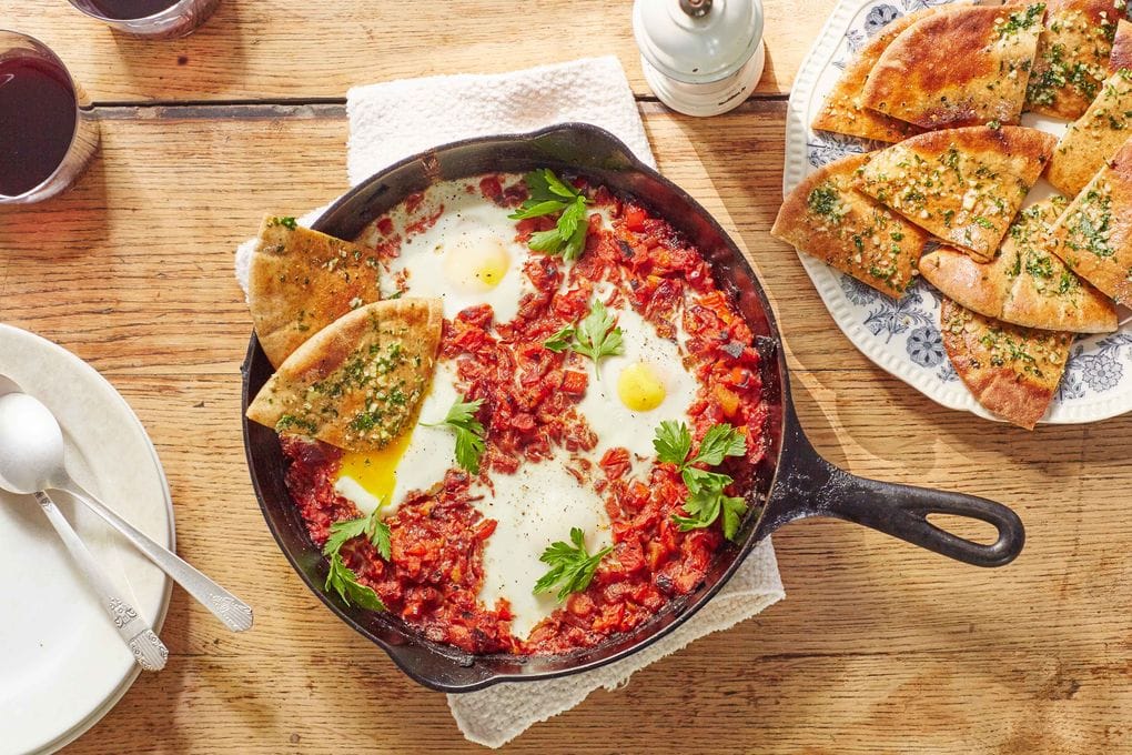 Shakshuka with Whole Grain Pita