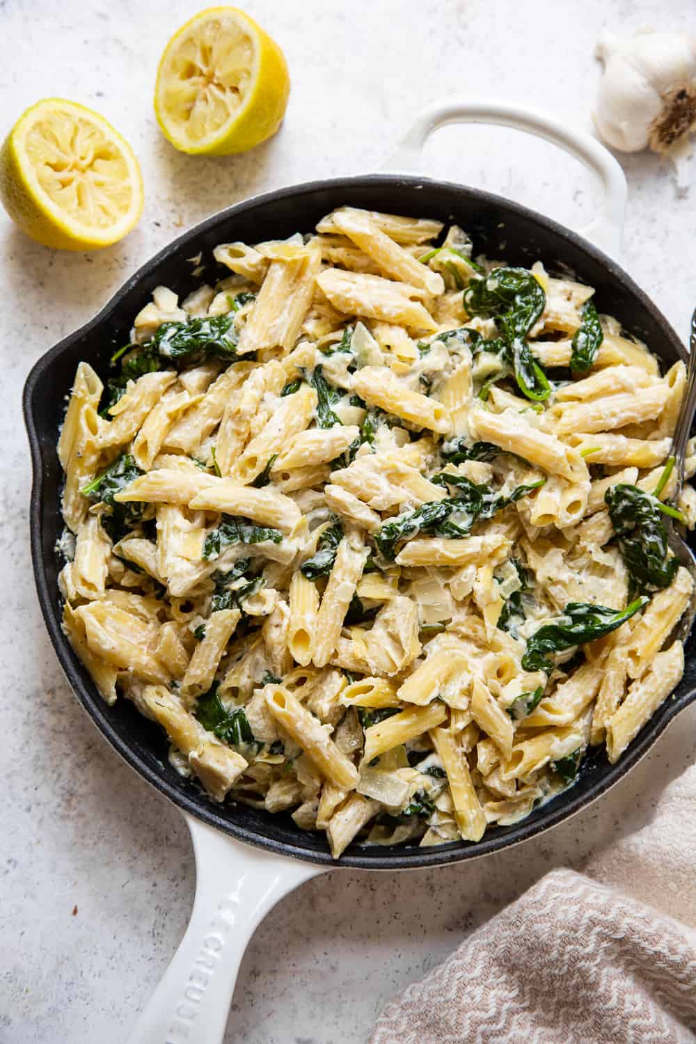 Creamy Spinach Artichoke Pasta Recipe