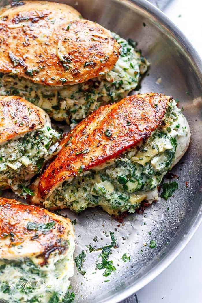 Spinach and Artichoke Stuffed Chicken Recipe