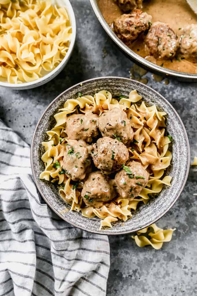 Swedish Meatballs with Egg Noodles