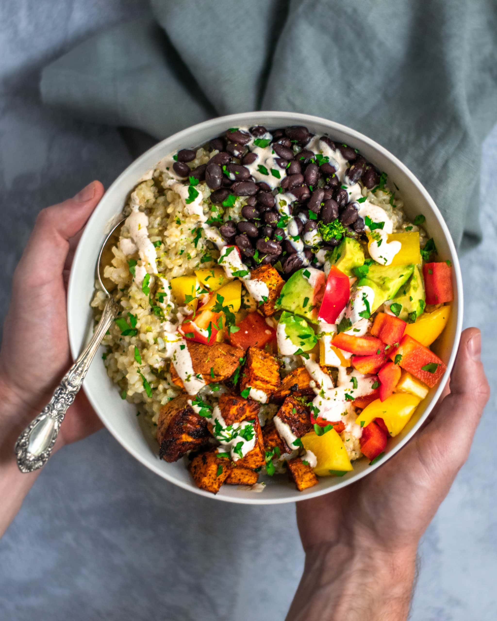 Sweet Potato and Black Bean Burrito Bowls Recipe