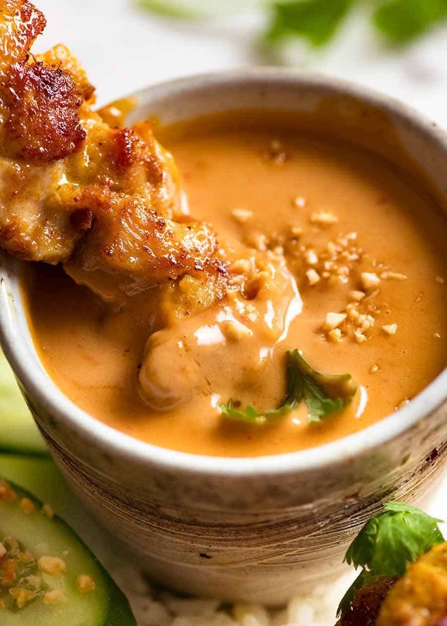 Chicken Satay with Peanut Sauce Recipe