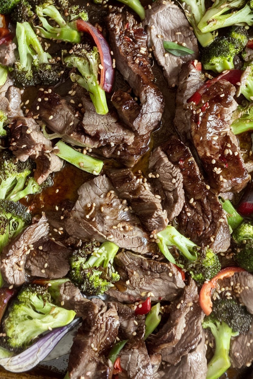 15 Minute Sheet Pan Beef and Broccoli