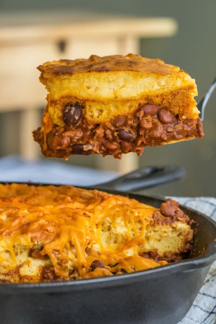 Cornbread Chili Skillet Pie
