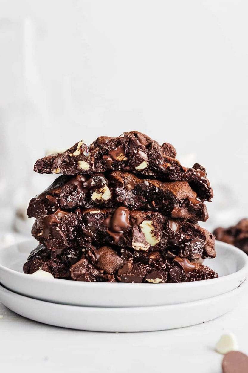 Crumbl Triple Chocolate Chip Cookies