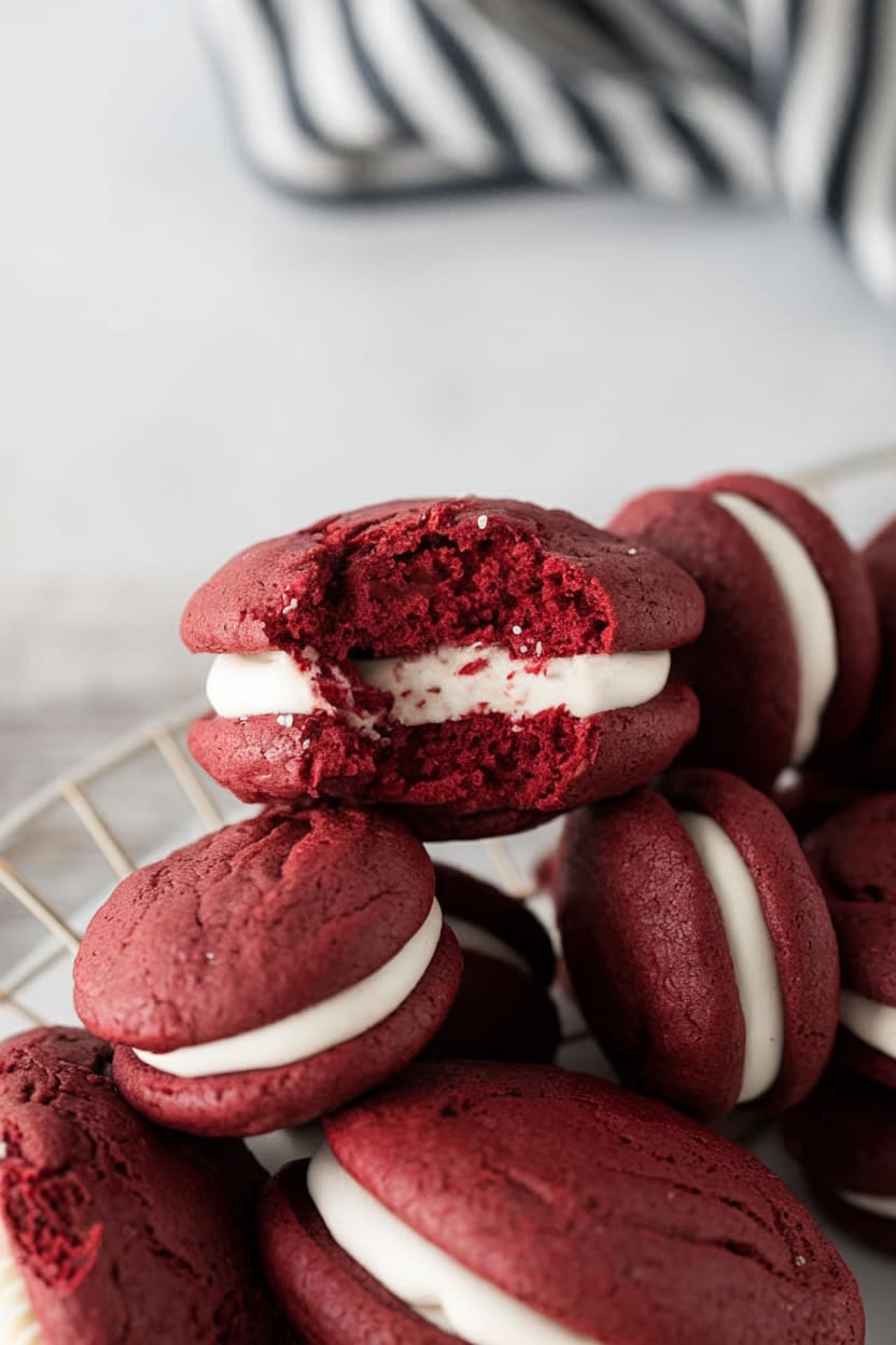 Red Velvet Whoopie Pies