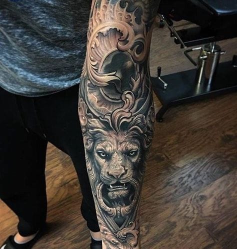 animal baroque tattoo