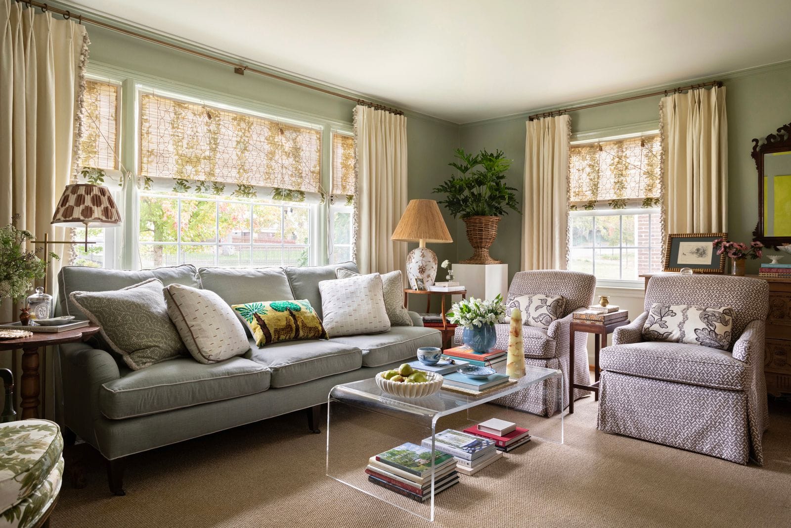 a small living room with folding furniture