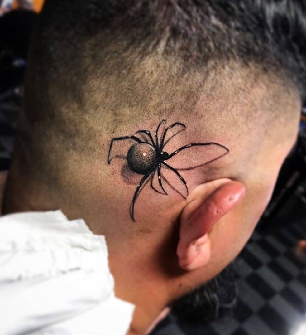 realistic spider tattoo