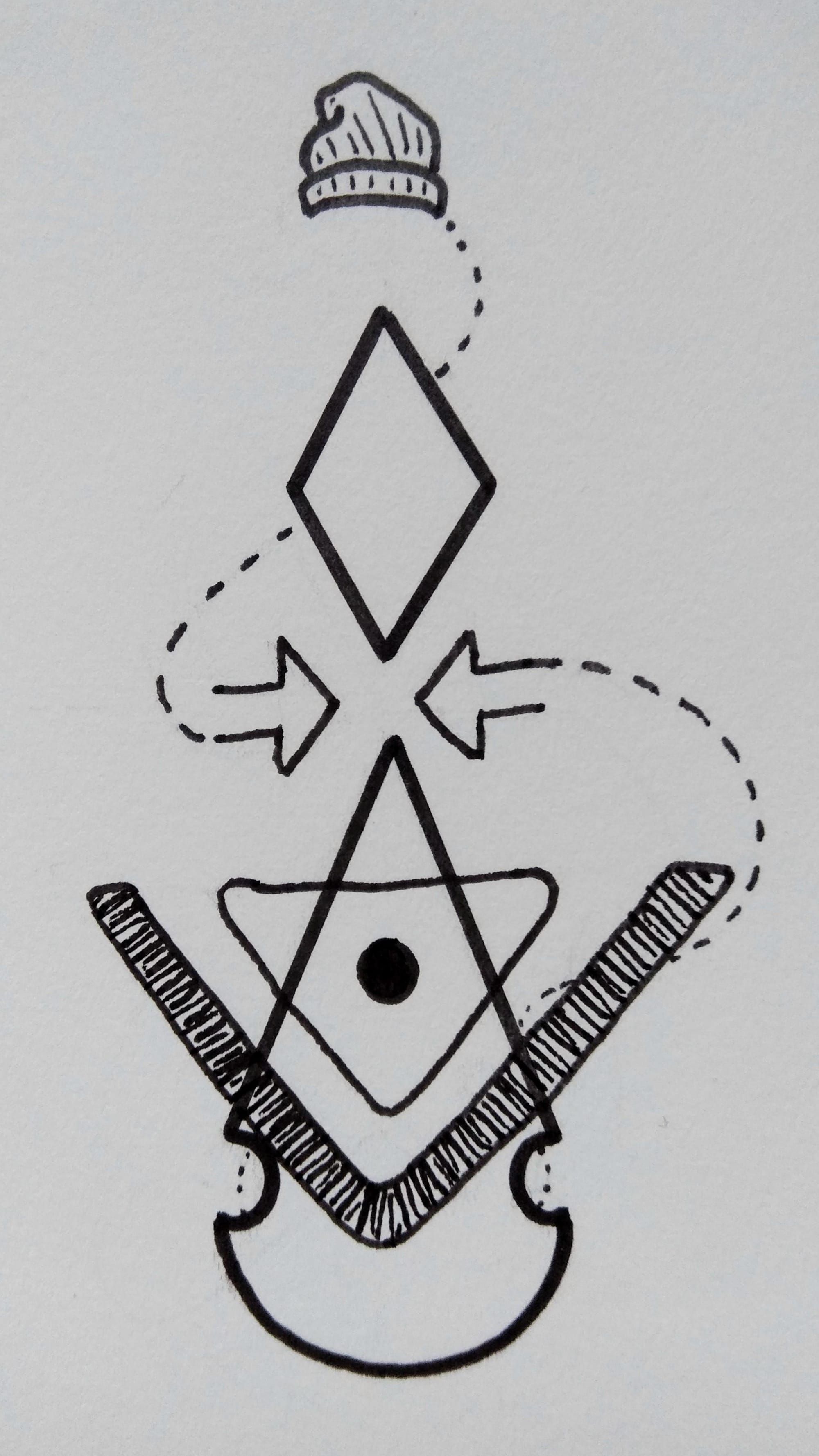 abstract bojack tattoo