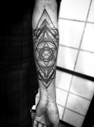geometric star tattoo