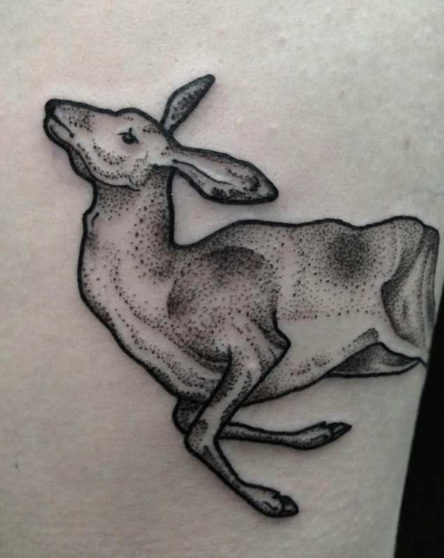 dotwork animal tattoo