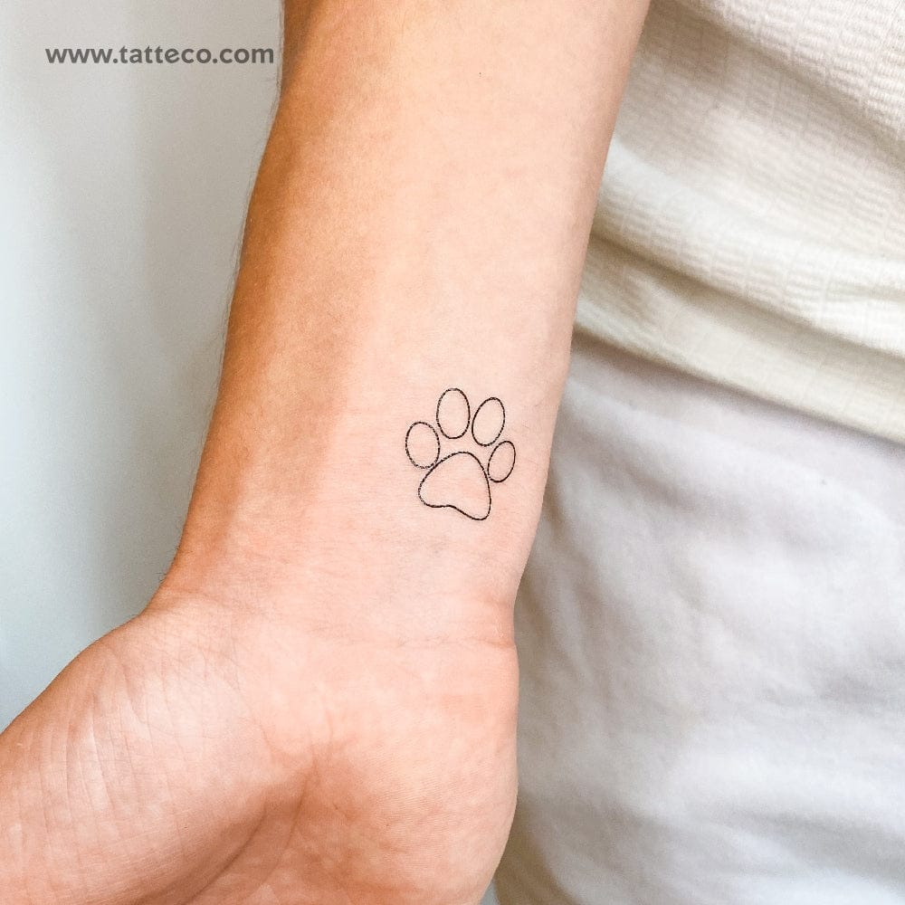 simple paw print tattoo