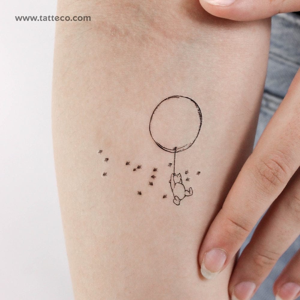 pooh balloon tattoo