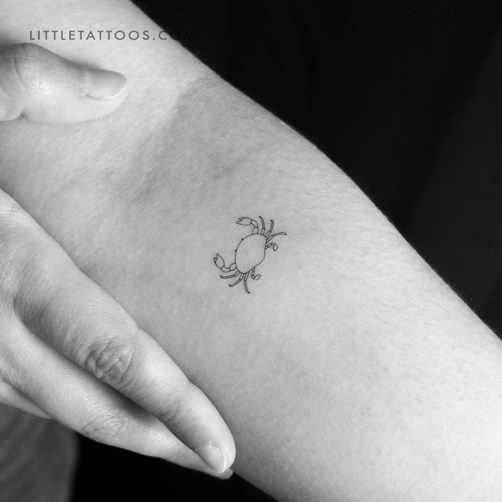 small crab tattoo