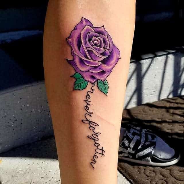 purple rose tattoo color