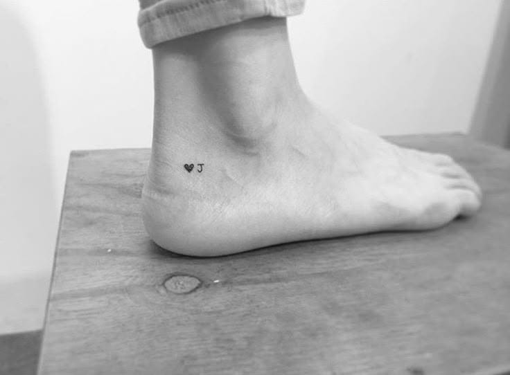 ankle tattoo j tattoo