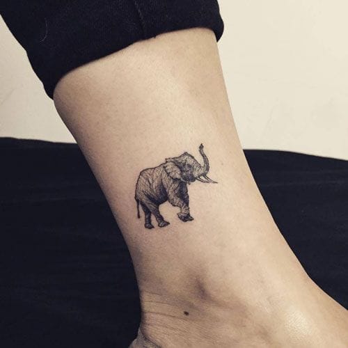 side elephant tattoo