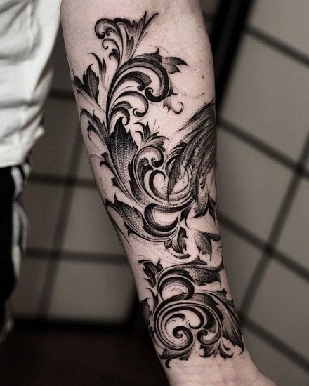 arm baroque tattoo