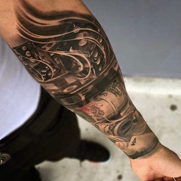 men's inner forearm tattoo