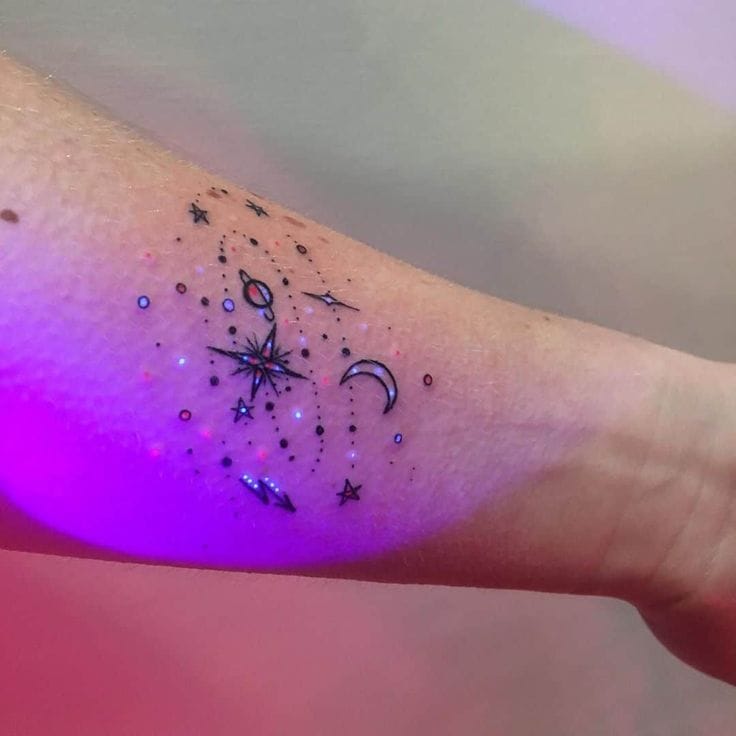 glow-in-the-dark star tattoo